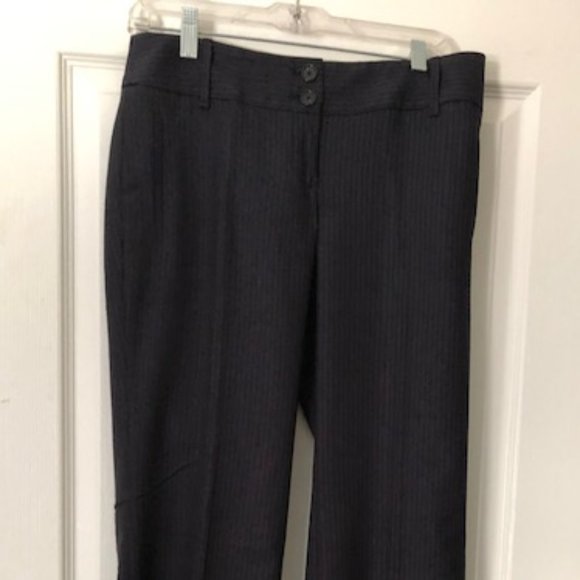 AT LOFT NAVY BLUE STRIPPED MARISSA TROUSER - Picture 1 of 4